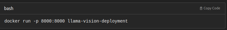 Run the container